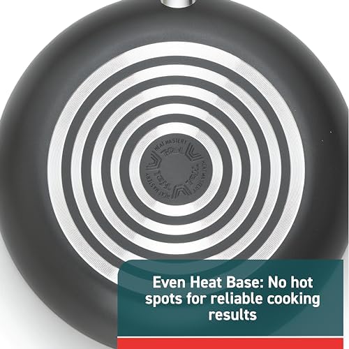 T-fal Initiatives Non Stick Fry Pan 2 Piece Set, 8.5, 10 Inch, Oven Broiler Safe 350F, Cookware, Kitchen Cooking Set, Skillets, Frying Pans, Egg Pan, Omelet Pan, Pots and Pans, Dishwasher Safe, Black - Image 6